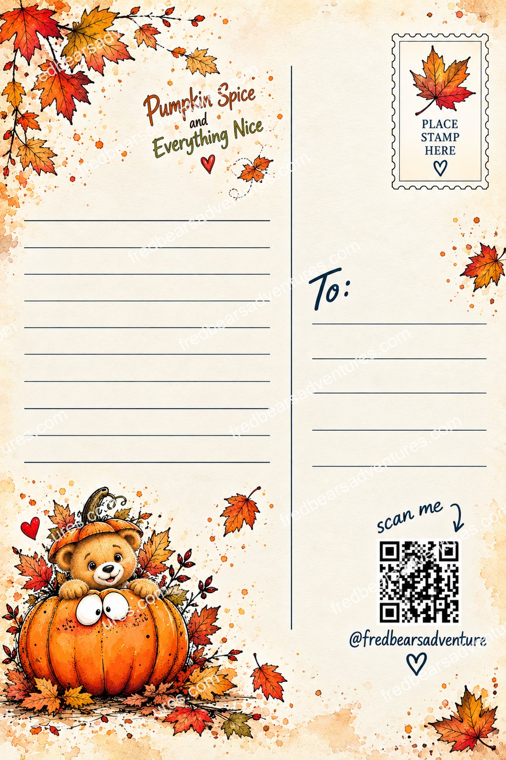 Pumpkin Spice Postcard — back